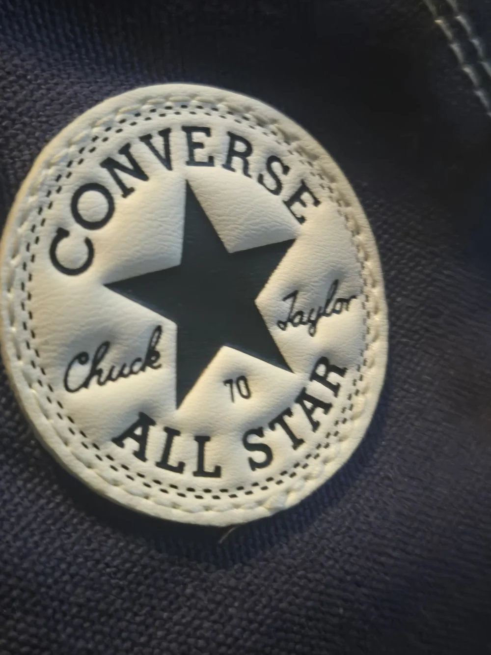 Converse Navy and White High-Top Sneakers